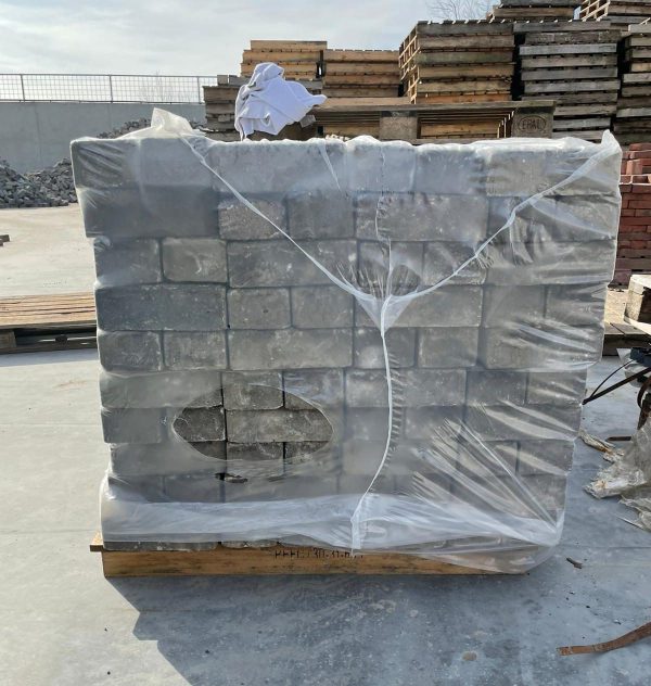 Grijze betonklinkers keiformaat 7 cm