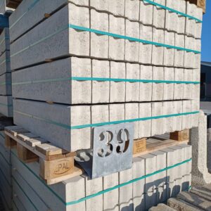 Betonband 10x20x100cm b-keus grijs (P39)