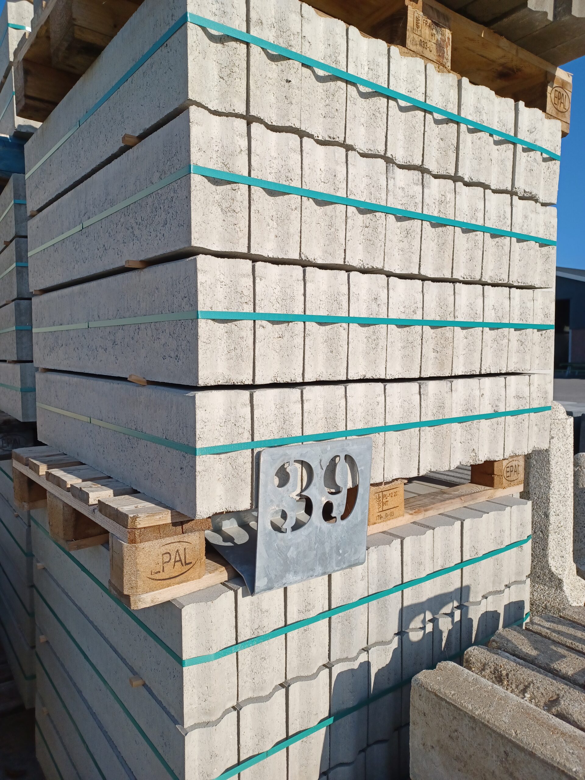Betonband 10x20x100cm b-keus grijs (P39)